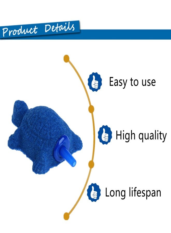 Peenbbop 2 PCS Turtle Aquarium Bubble Air Stone Professional Aquarium Aerator Fish Tank Aerator Turtle Air Stone Turtle Aquarium Accessories for Aquariums, Fish Tanks, Hydroponics(Blue) - Image 3